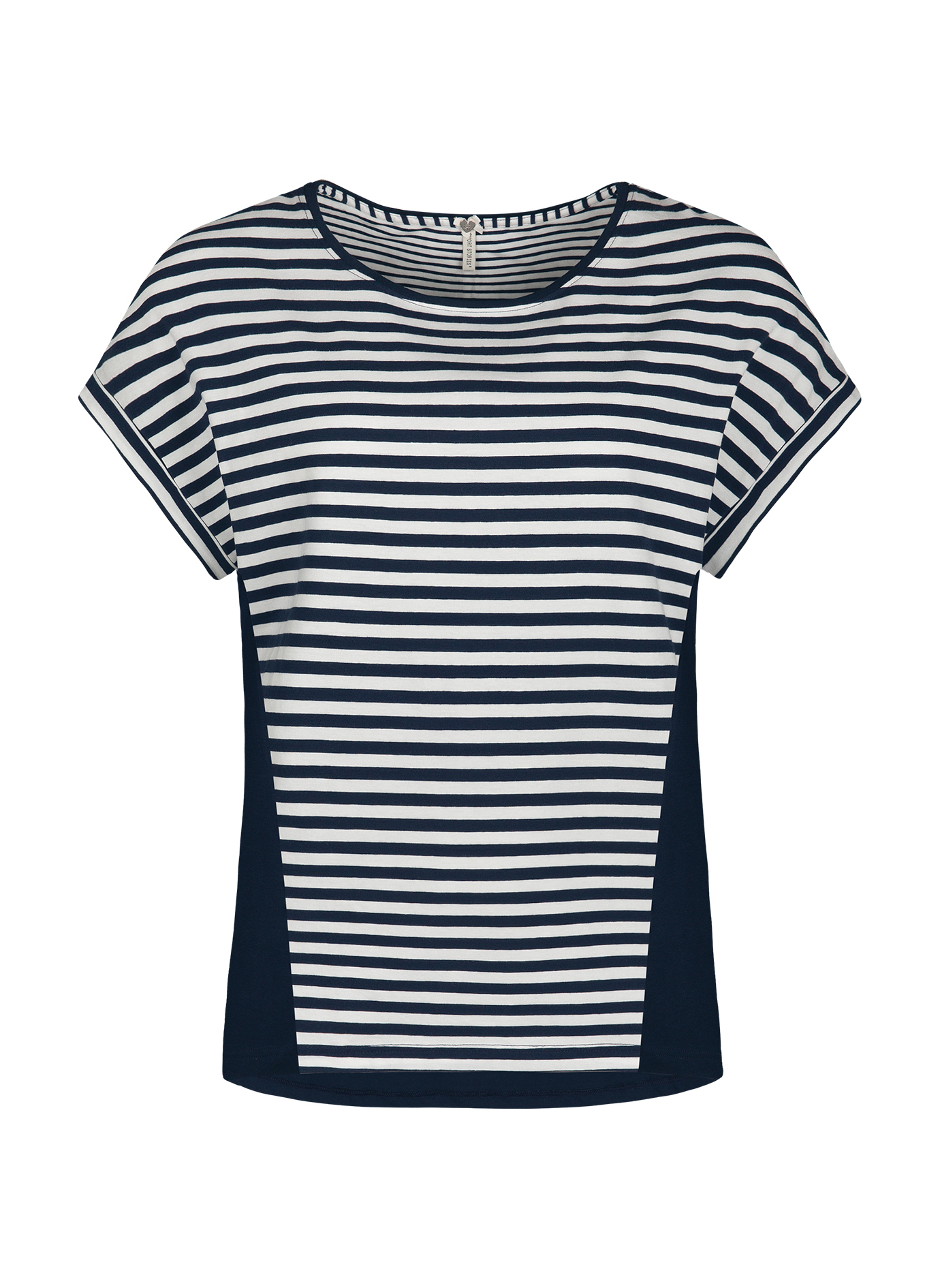 Damen T-Shirt Dunkelblau Ringel