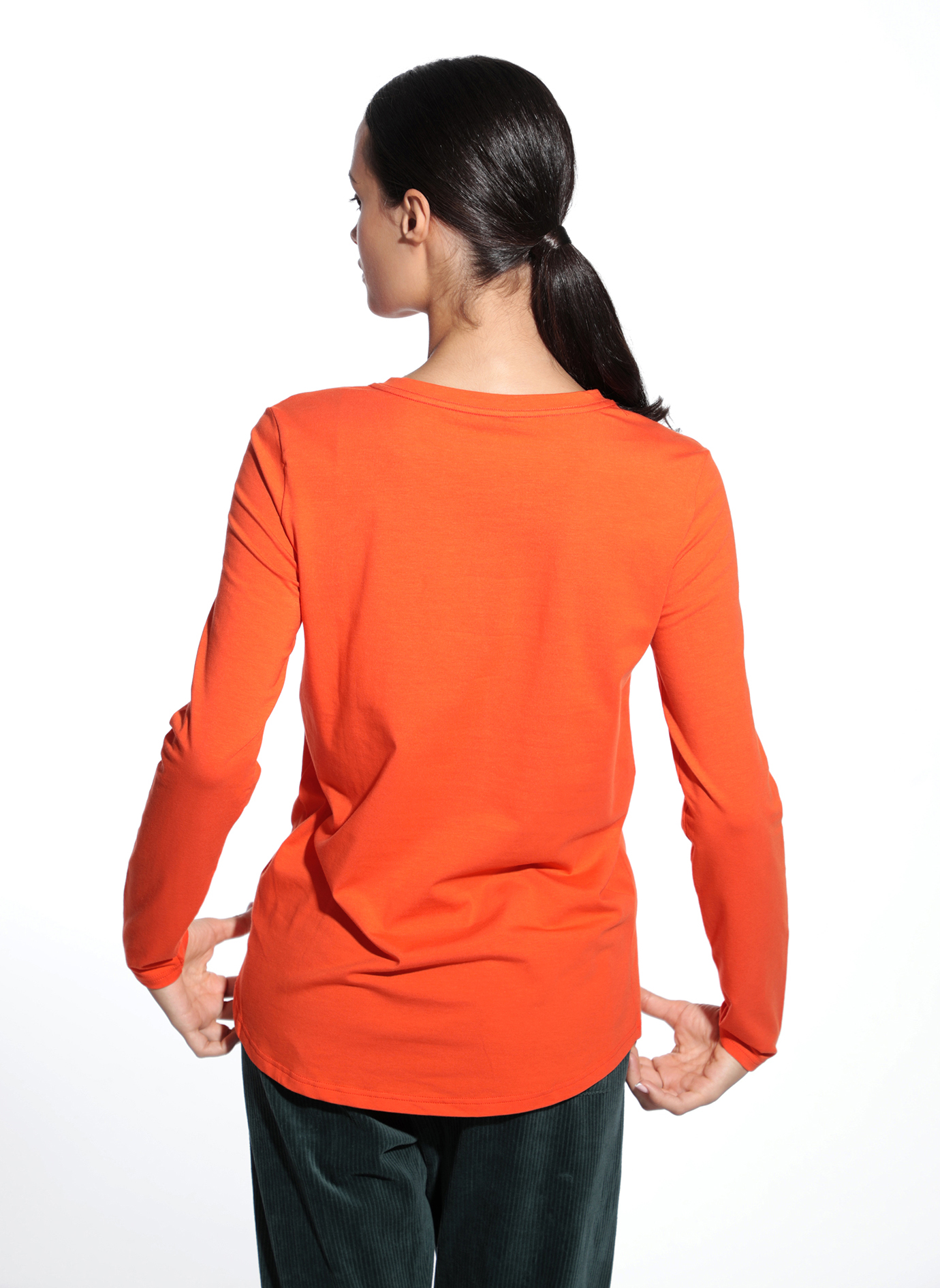 Langarmshirt Orange