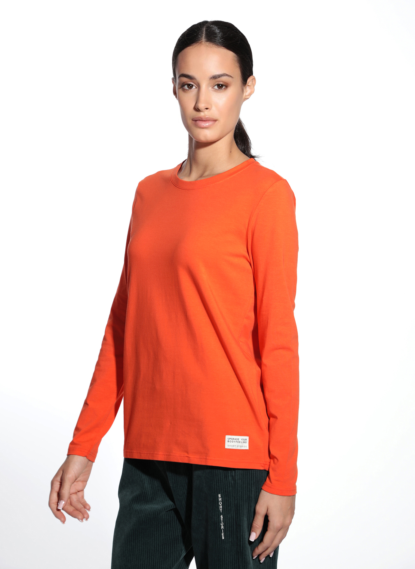 Langarmshirt Orange