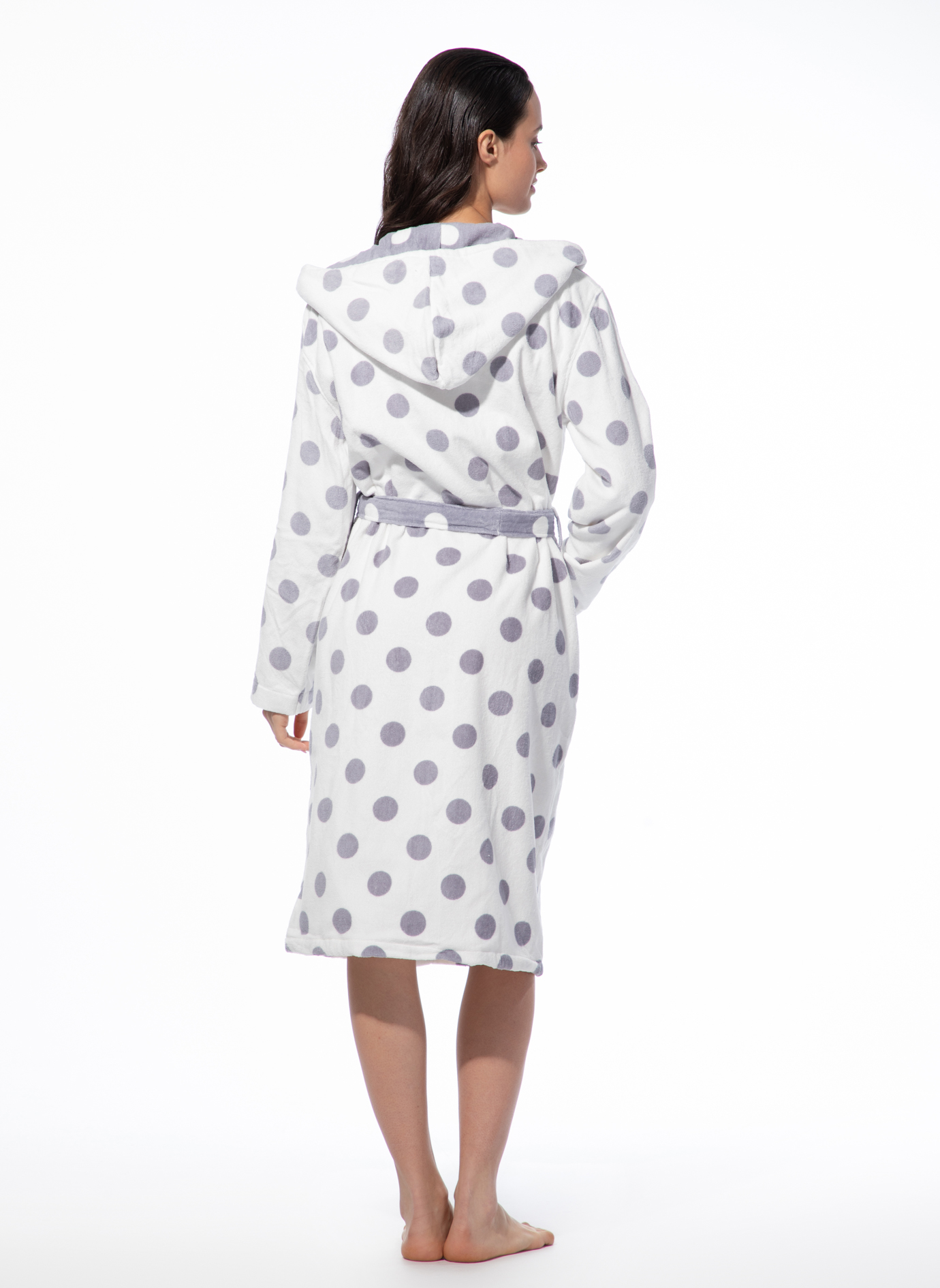 Bademantel Off-White Dots